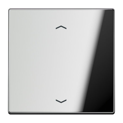 Jung Wippe, mit Pfeilsymbolen für Taster 1fach, Metall verchromt, Serie LS, glanzchrom GCR101P