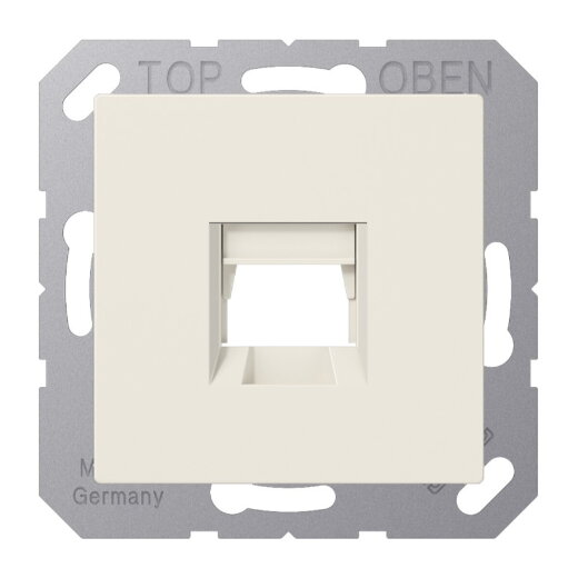 Jung Abdeckung (gerastet) für Modular-Jack-Steckbuchsen 1fach, Serie AS, weiß A1569-1WE