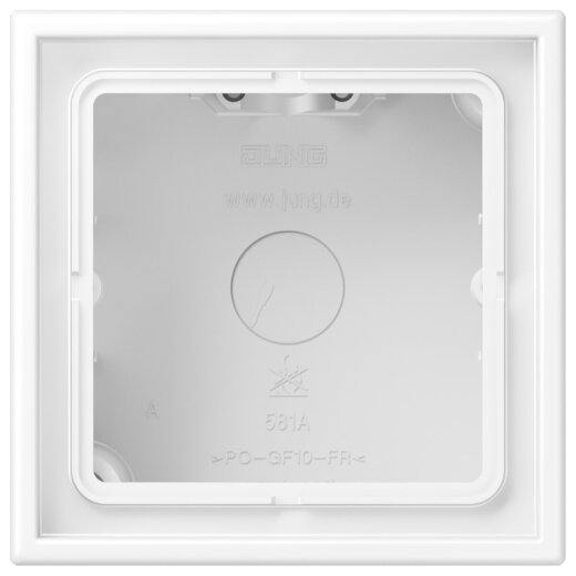 Jung Aufputz-Kappe 1fach, Serie LS, schneeweiß matt LS581AWWM