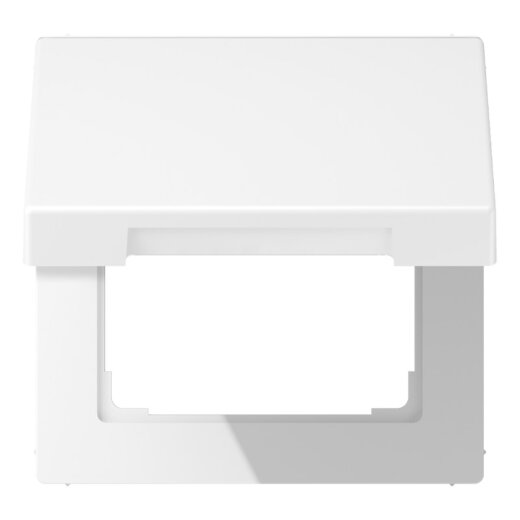 Jung Klappdeckel mit Rückstellfeder, Thermoplast lackiert, Serie LS, schneeweiß matt LS990BFKLWWM