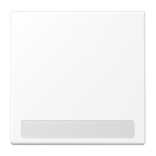 Jung Wippe 1fach, mit Schriftfeld, Serie LS, schneeweiß matt LS990NAWWM