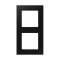 Jung Rahmen 2fach, Thermoplast lackiert, A 550, graphitschwarz matt A5582BFSWM