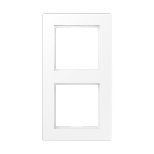 Jung Rahmen 2fach, Thermoplast lackiert, A 550, schneeweiß matt A5582BFWWM