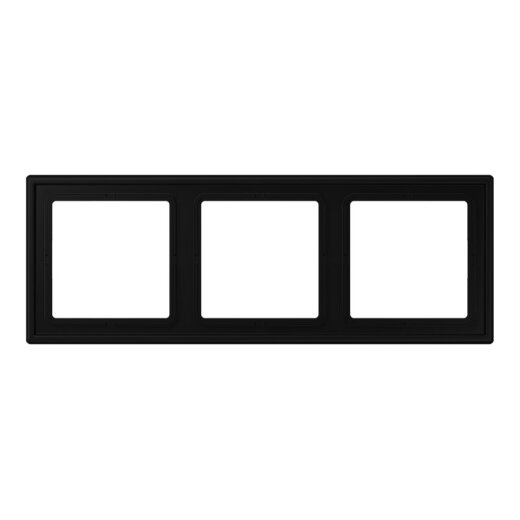 Jung Rahmen 3fach, Thermoplast lackiert, LS ZERO, graphitschwarz matt LSZ983BFSWM