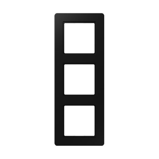 Jung Rahmen 3fach, Thermoplast lackiert, A FLOW, graphitschwarz matt AF583BFSWM