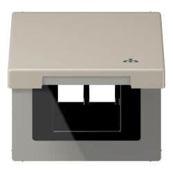 Jung Klappdeckel mit Rückstellfeder, mit Symbol LAN,...