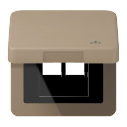 Jung Klappdeckel inklusive Zentralplatte, mit Symbol LAN,...