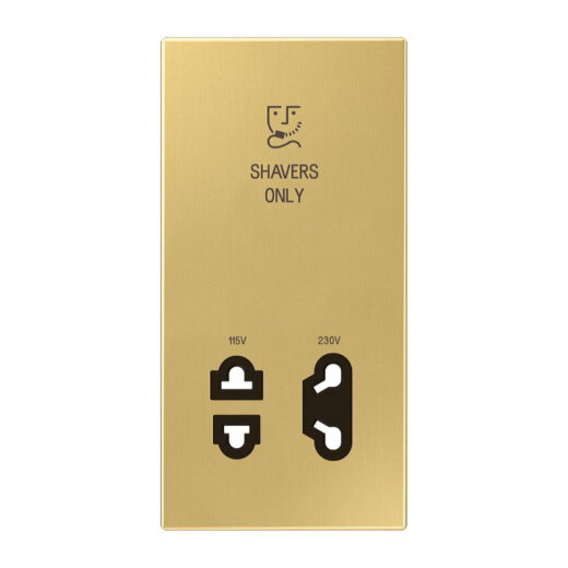 Jung Abdeckung 1fach, Shavers only, Messing, Serie LS, Messing classic SOME7522CPL