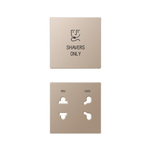 Jung Abdeckung 2fach, Shavers only, Serie A, champagner SOA7522CHPL