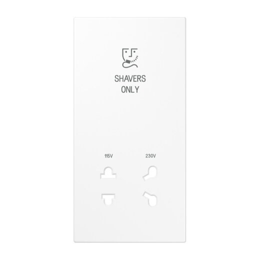 Jung Abdeckung 1fach, Shavers only, Duroplast, Serie LS, alpinweiß SOLS7522WWPL