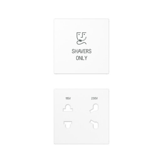 Jung Abdeckung 2fach, Shavers only, Duroplast, Serie A, alpinweiß SOA7522WWPL