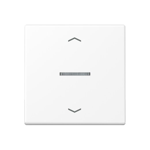 Jung Wippe mit Lichtleiter, mit Pfeilsymbolen für Taster 1fach, Thermoplast lackiert, Serie A, schneeweiß matt A101KO5PBFWWM