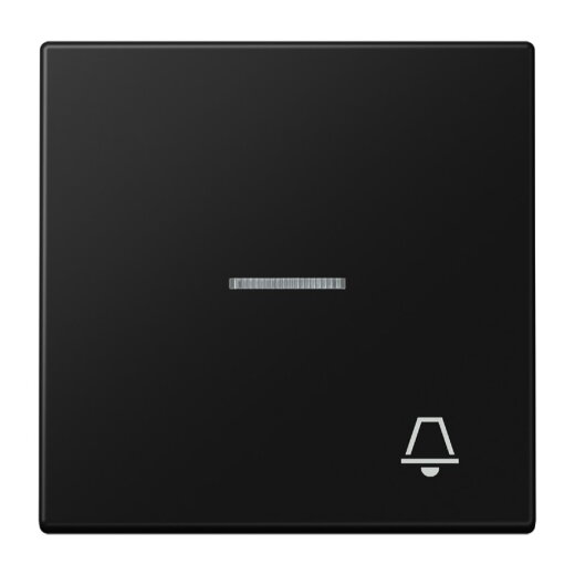 Jung Wippe 1fach mit Lichtleiter, Symbol Klingel, Serie LS, graphitschwarz matt LS990KO5KSWM