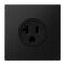 Jung Steckdose, US-Norm NEMA, 20 A 125 V ~, Schraubklemmen, ohne Krallen, Thermoplast lackiert, Serie LS, graphitschwarz matt LS521-20SWM