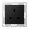 Jung Steckdose, 13 A 250 V ~, Schraubklemmen BS 1363-1, 4 mm2, ohne Krallen, SAFETY+, Serie A, graphitschwarz matt A3521SWM