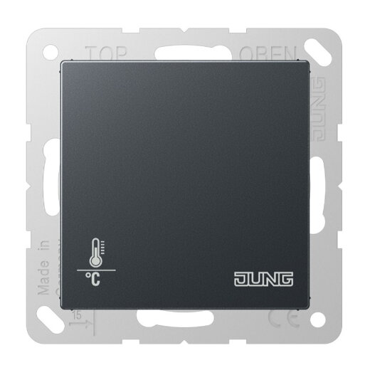 Jung KNX Objektregler mit integrierter Tasterschnittstelle 4fach, Thermoplast lackiert, Serie A, anthrazit matt A2178BFORTSANM