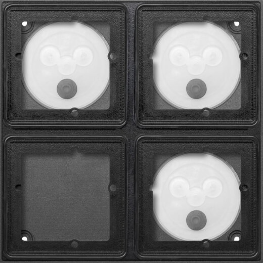 Gira Gehäuse 2x2f flächenbündig System 106