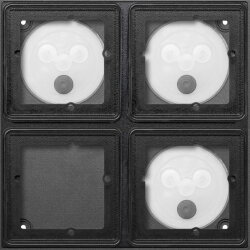 Gira Gehäuse 2x2f flächenbündig System 106