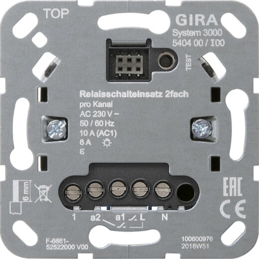 Gira Relaiseinsatz 540400 S3000 2f