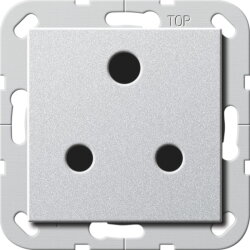 Gira Steckdose 277426 Round Pin 15A System 55 Alu
