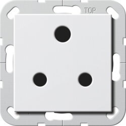 Gira Steckdose 277403 Round Pin 15A absch. System 55 rw