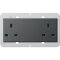 Gira Doppelsteckdose 278228 BS 13 A System 55 BS 80 anthrazit