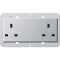 Gira Doppelsteckdose 278226 BS 13 A System 55 BS 80 Farbe Alu