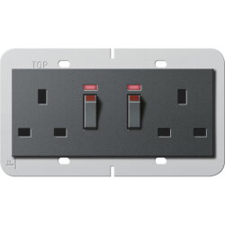 Gira Doppelsteckdose 278428 BS 13A Kont Syst. 55 BS 80Ant