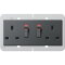 Gira Doppelsteckdose 278428 BS 13A Kont Syst. 55 BS 80Ant