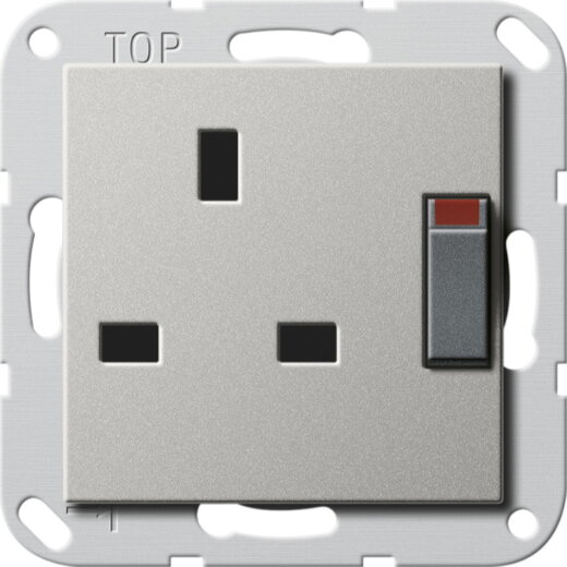 Gira SCHUKO-Steckdose 2778600 BS 13A 250V Sys. 55 Edelstahl