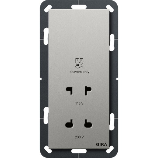 Gira Rasiersteckdose 2820600 115-230V System 55 Edelstahl