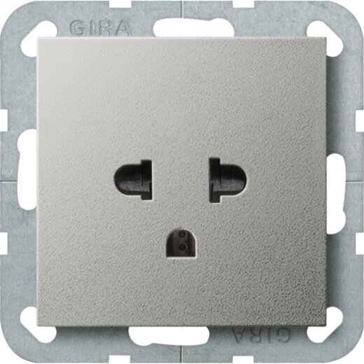 Gira SCHUKO-Steckdose 2840600 Schutz EURO-US 16A 55 Edelst.