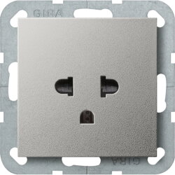 Gira SCHUKO-Steckdose 2840600 Schutz EURO-US 16A 55 Edelst.