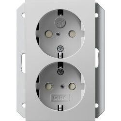 Gira SCHUKO-Steckdose 2731015 2f SH f. UP-Dose 1f Sys 55...