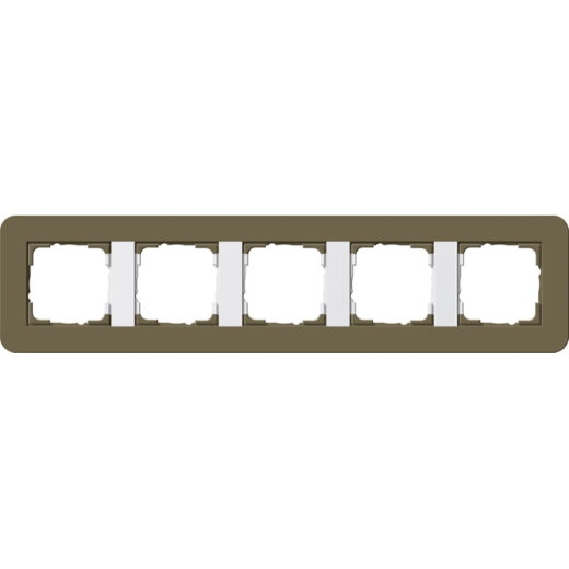 Gira Rahmen 0215416 5fach E3 Umbra/Reinweiss