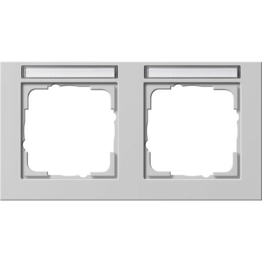 Gira Abdeckrahmen 109237 2f waager. BSF E2 grau