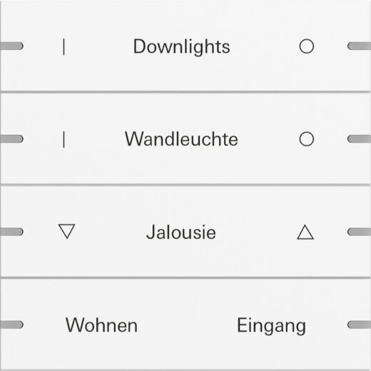 Gira Wippe 4f indiv. Tastsens.4 TS4 Reinweiß