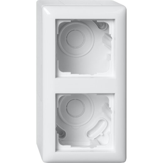 Gira AP-Gehäuse 106203 2f.+Rahmen Standard 55 reinweiß