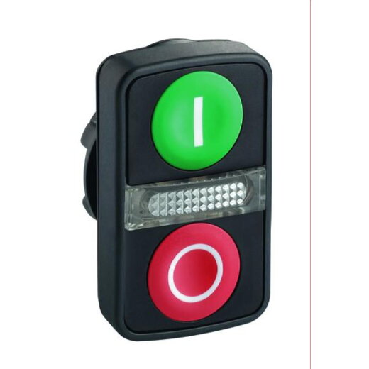 Schneider Electric Doppeldrucktaster gruen flach/rot flach ?22