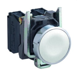 Schneider Electric Drucktaster XB4BA11 Flach weiss