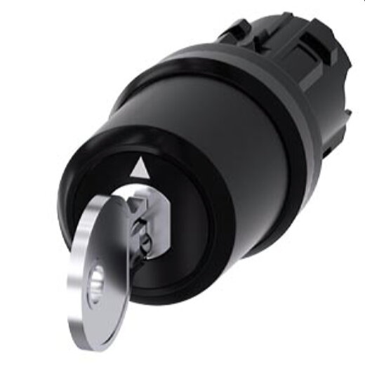 Siemens Schlüsselschalter CES 22mm rund Kunststoff Abzug O 3SU1000-5JL01-0AA0