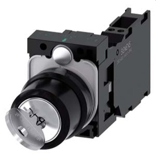 Siemens Schlüsselschalter RONIS 22mm rund 10 30H/13 30H O+I 1S+1OE 3SU1100-4BF11-3FA0