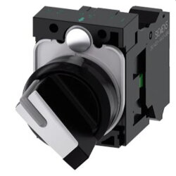 Siemens Knebelschalter beleuchtbar 22mm rund schwarz...
