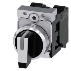 Siemens Knebelschalter beleuchtbar 22mm rund schwarz...