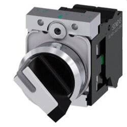 Siemens Knebelschalter beleuchtbar 22mm rund schwarz...