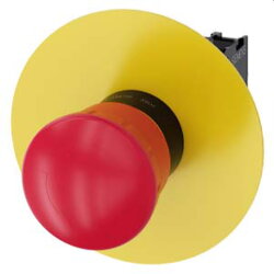 Siemens Not-Halt-Pilzdrucktaster 22mm rund rot ohne...