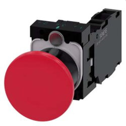 Siemens Pilzdrucktaster 22mm rund rot 1S+1OE...