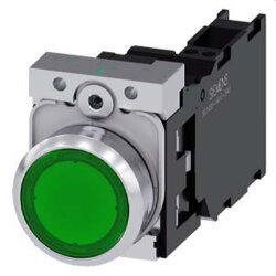 Siemens Drucktaster beleuchtet 22mm rund grün 1S1OE...