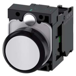 Siemens Drucktaster 22mm rund weiss 1S 3SU1100-0AB60-1BA0