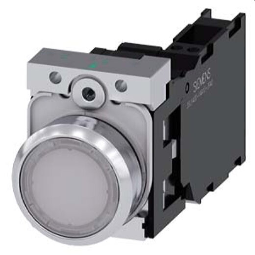 Siemens Drucktaster beleuchtet 22mm rund blau 1S1OE 3SU1156-0AB60-3FA0